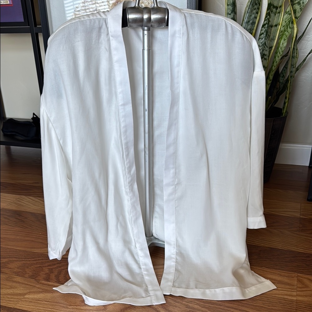Everyday white Open-Front Cardigan